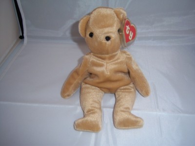old face teddy bear beanie baby