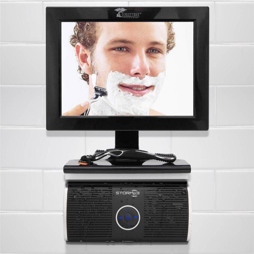 Fogless Shower Mirror with Squeegee by ToiletTree Products (Black) eBay