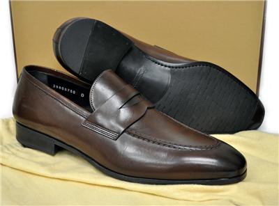 Santoni Shoe on New Santoni Mens Shoes Handmade In Italy Jones Penny Brown 495