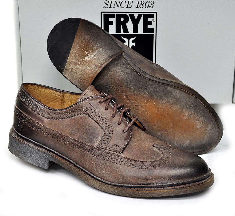 New Mens Shoes Frye James Wingtip Oxford Brown Leather 84625 198 SAVE 40