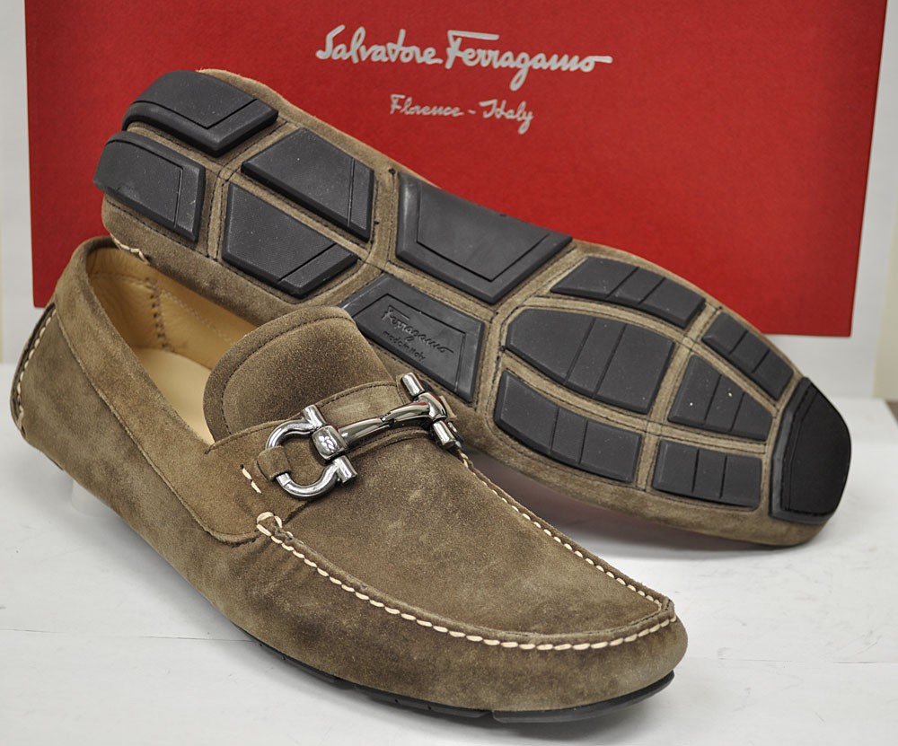 New Salvatore Ferragamo Mens Shoes Parigi Asfalto Buc