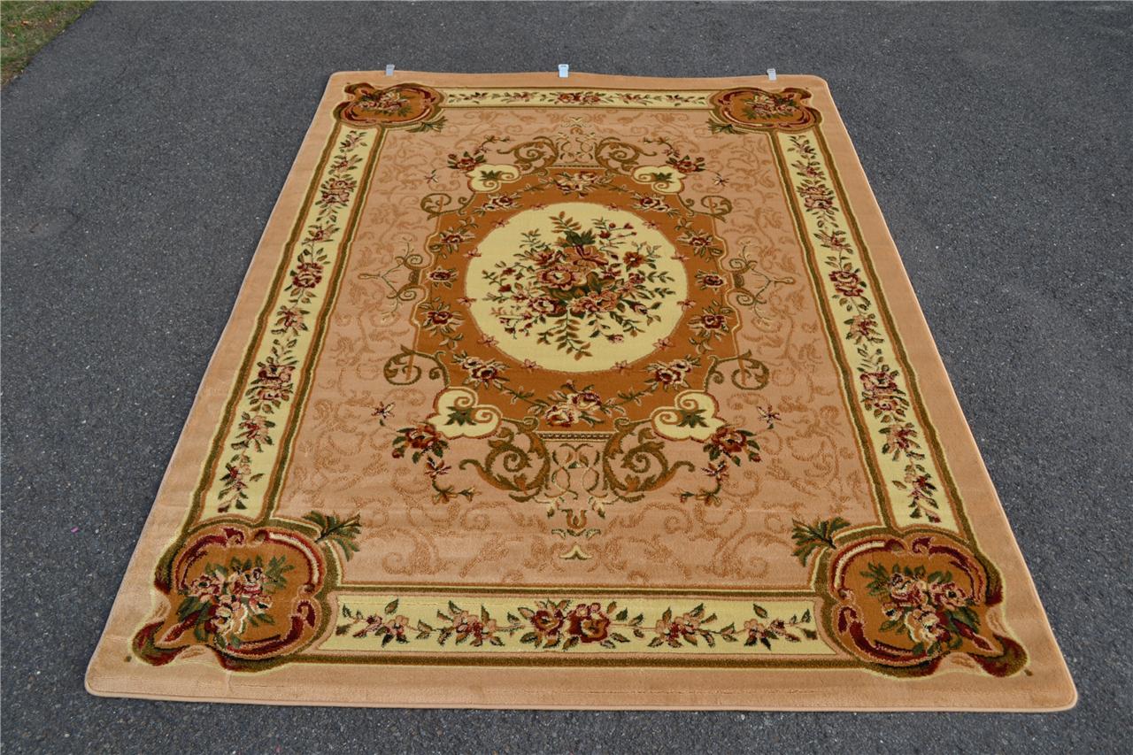 Burgundy Green Beige Black Brown Victorian Area Rug Carpet Floral Large