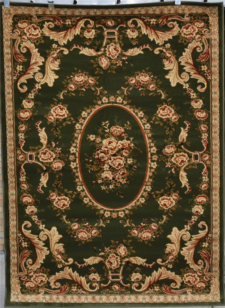 Burgundy Green Beige Black Brown Victorian Area Rug Carpet Floral Large