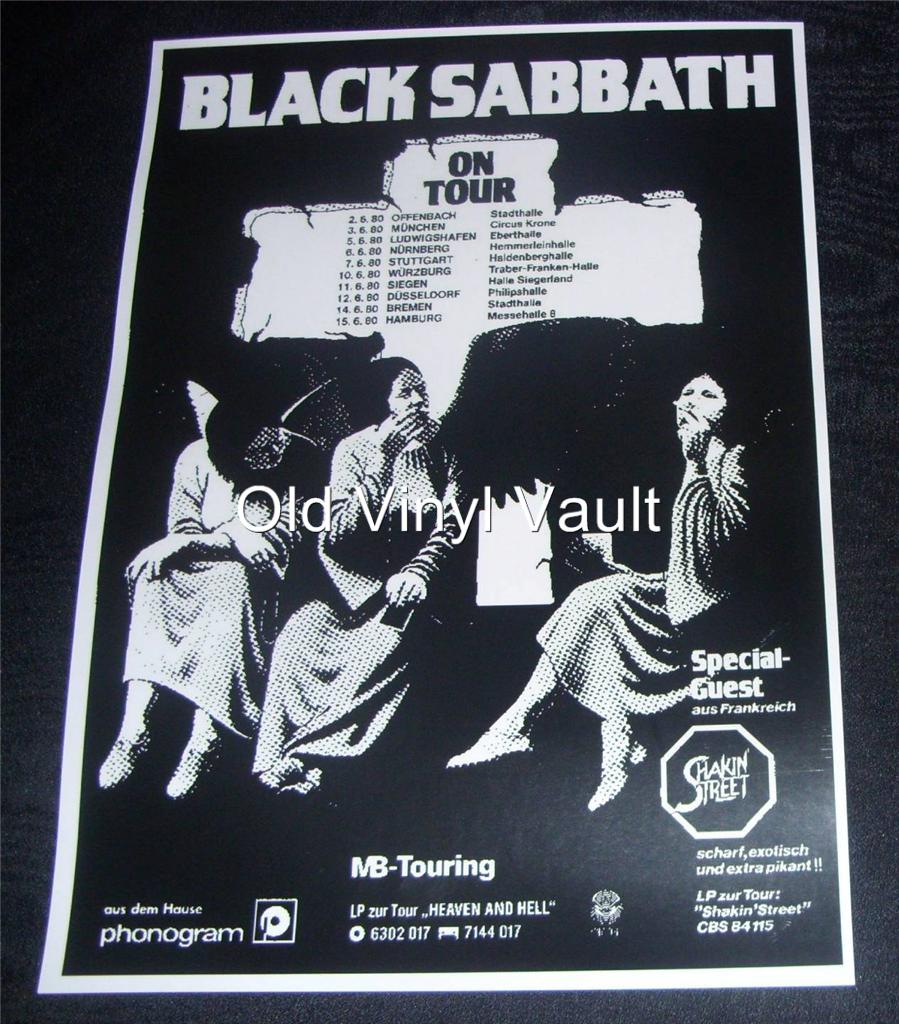 Black Sabbath Heaven And Hell Full Concert Black Sabbath Heaven And Hell German Tour 1980 Repro Concert Poster | eBay