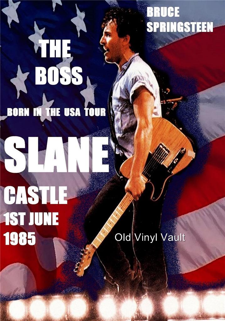 Bruce Springsteen concert poster Slane Castle Ireland 1985 A3 size
