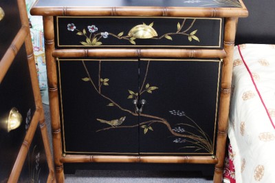Black Lacquer Bedroom Furniture on Matte Black Chinoiserie Lacquer Bedroom Set King Size   Ebay