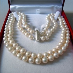 2 Rows 7-8 MM AKOYA SALTWATER PEARL NECKLACE