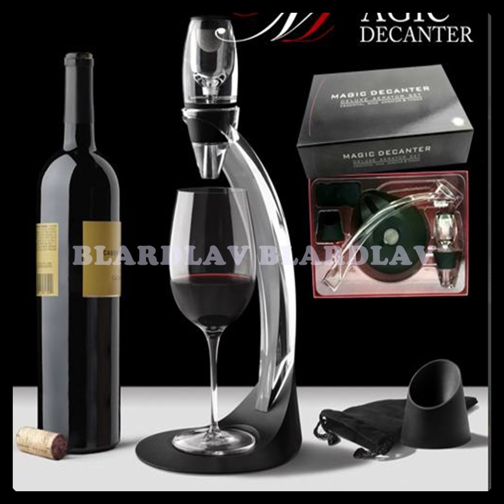 NEW DELUXE MAGIC DECANTER WINE AERATOR 7 PC TOWER SET