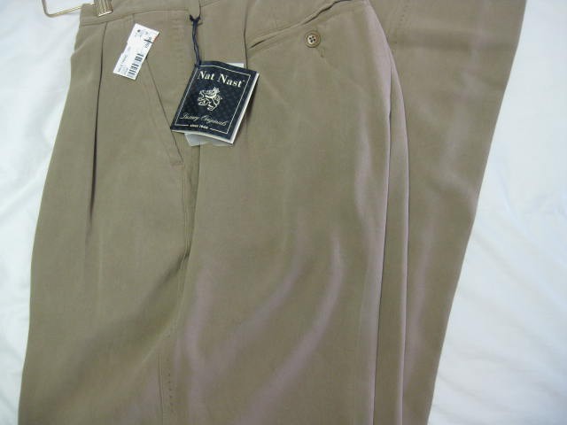 $150 NEW NAT NAST SILK PANTS 42xUnhemmed NWT