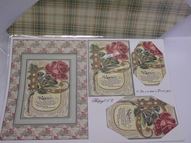 1 Decoupage y 1 Hoja de Respaldo 8 Diseños a Elegir de Artes y Oficios para Hacer Tarjetas - Imagen 7 de 9