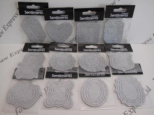 Die-Cut Topper Embellishment Labels Chipboard, Gold or Silver x 12 Cardmaking - Picture 3 of 3