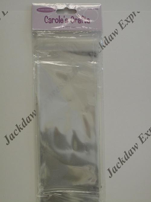 25x Clear Cello Cellophane Bags Resealable Greeting Cards/Displays