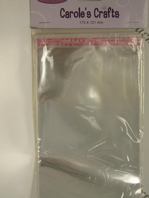 25x Clear Cello Cellophane Bags Resealable Greeting Cards/Displays