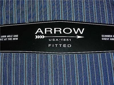 Wrinkle Free Clothing on Arrow Fitted  Wrinkle Free Men S Dress Shirt  36 Nwt   Ebay