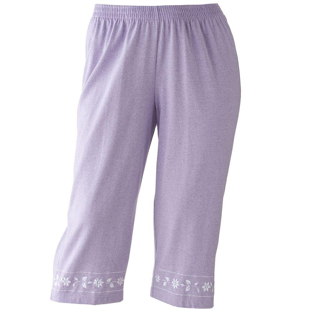 womens cotton pull on capris