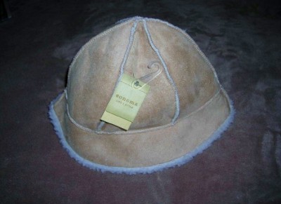 suede shearling bucket hat