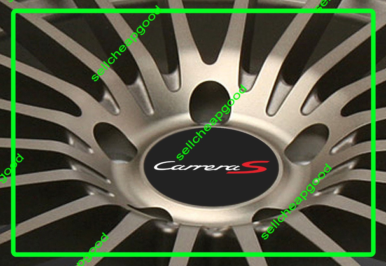 Porsche Carrera S Wheel Center Cap Cover Decals Stickers for 911 964