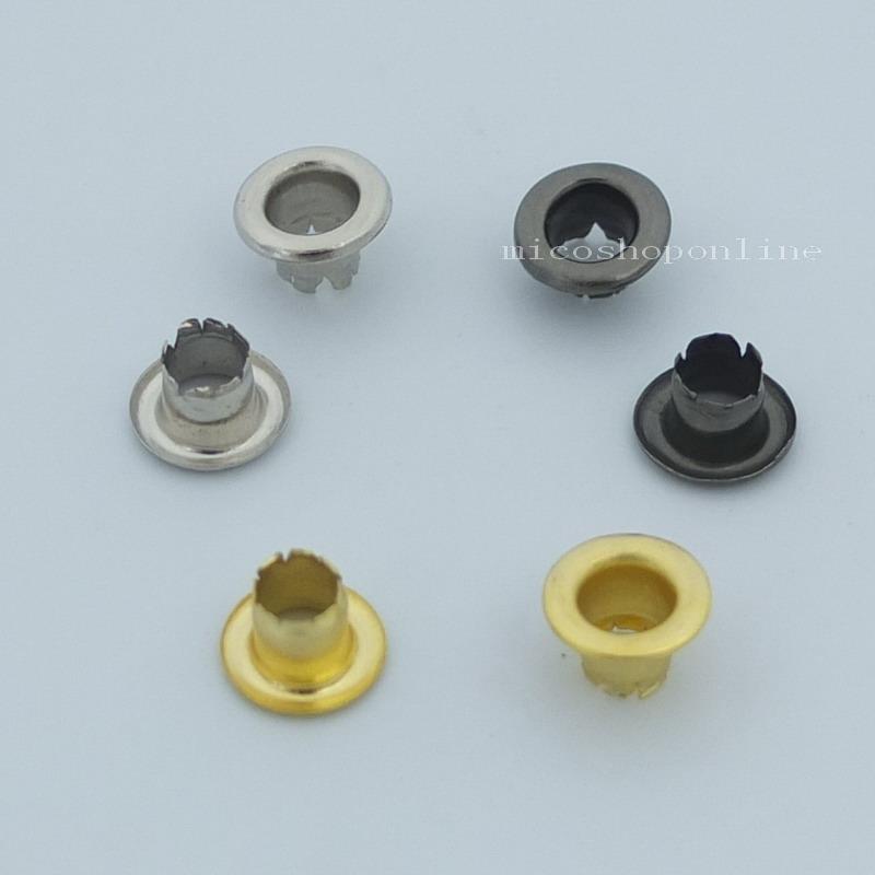 4mm 3/16" Grommet Eyelets Canvas for Leather Self Backing Plier Snaps