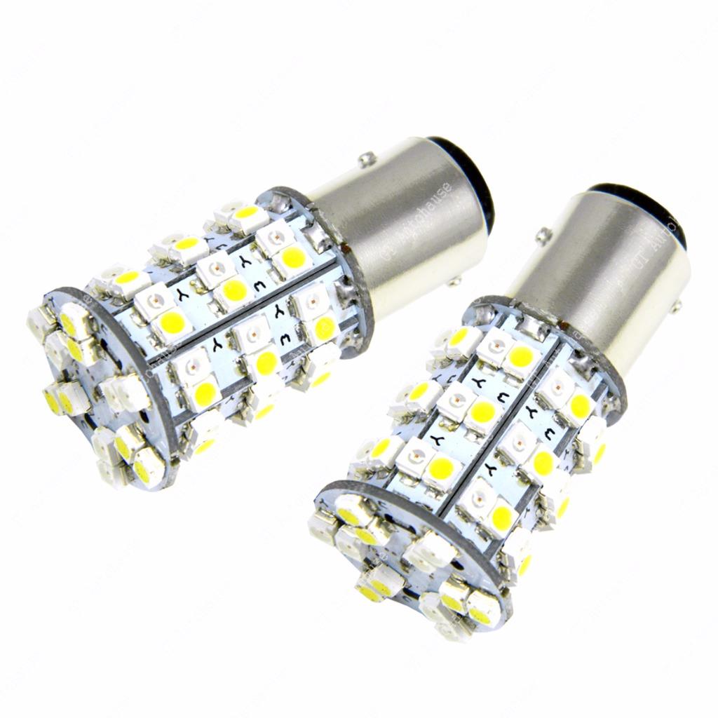 2x 1157 1157A 60SMD Dual Color Switchback LED Turn Signal Parking