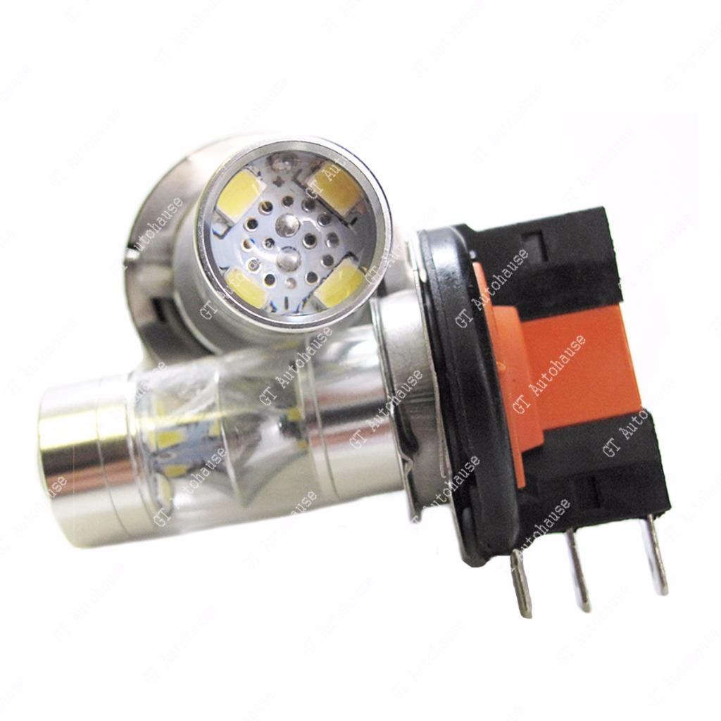 2x white 100w high power cree h15 led bulbs for vw audi audi a6 running lights