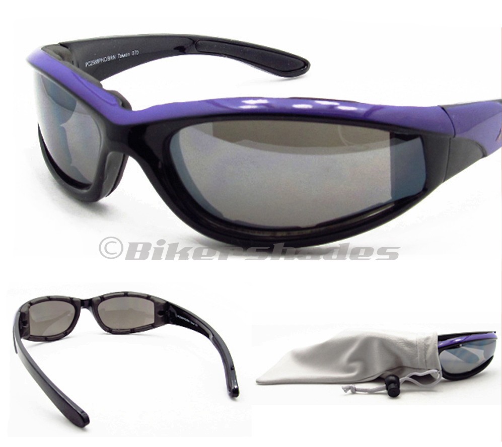 Motorcycle Riding Foam Padded Women Girl Ladies Pink Red Sunglasses