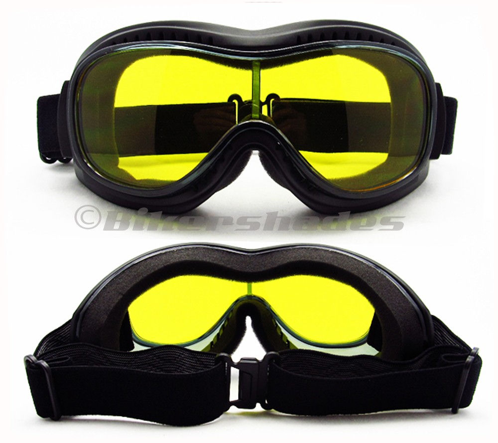 Motorcycle Goggles over Glasses Protective Fitovers Yellow Night Vision eBay