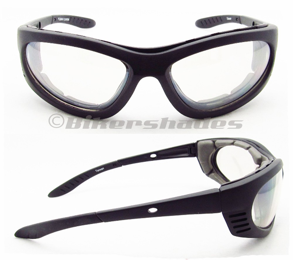 Clear Motorcycle Night Glasses Goggles Removable Foam ...