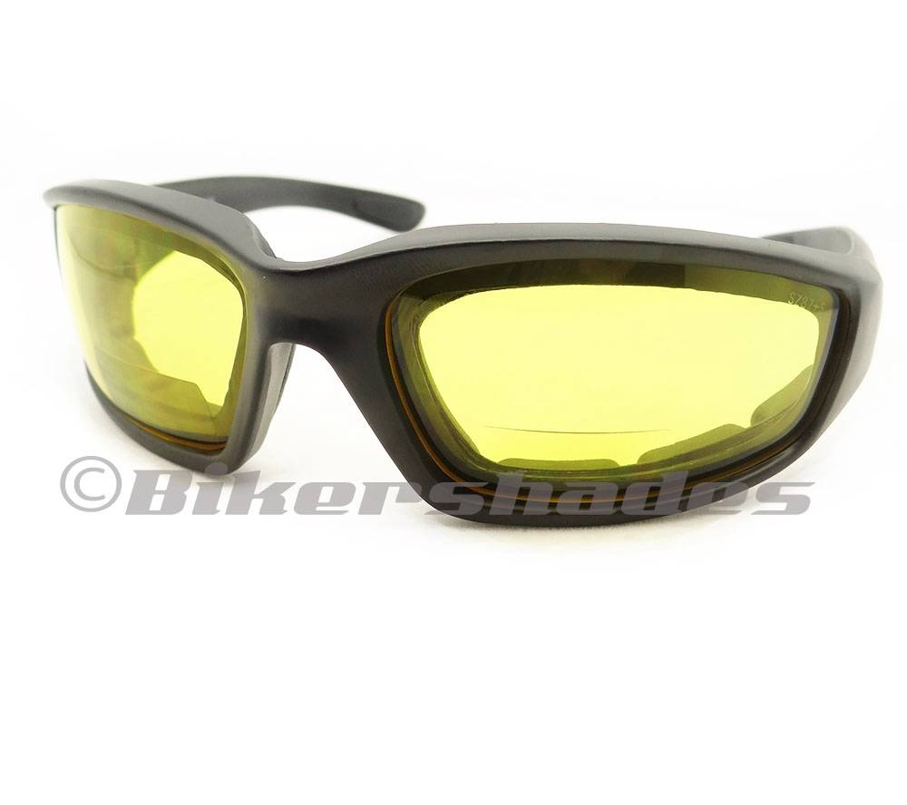 Z87 Motorcycle Bifocal Safety Glasses Goggles Night Riding Yellow Anti