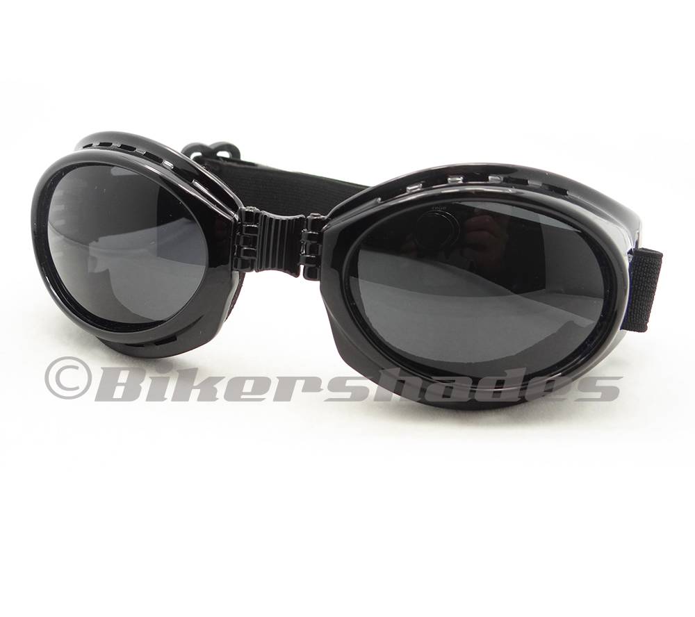 Anti Glare Polarized Motorcycle Goggles Fold Up Anti Fog Vented Design