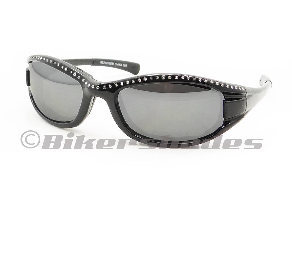 Motorcycle Sunglasses Biker Glasses Goggles Women Girl Rhinestone Small