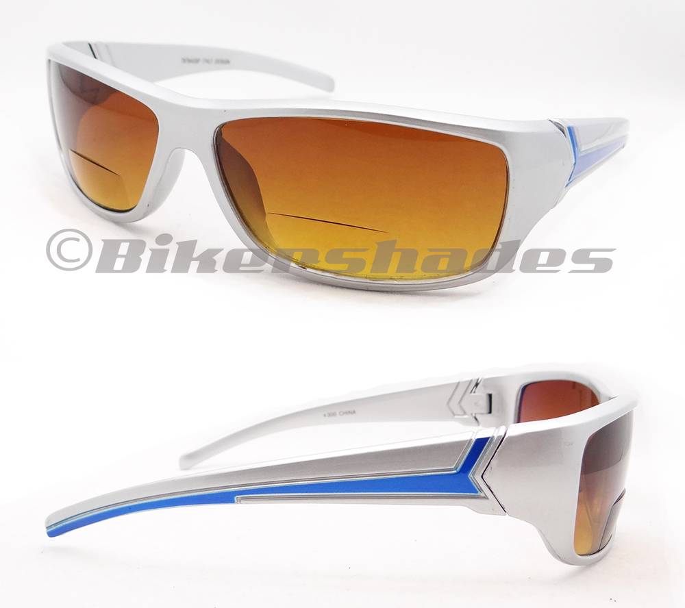 Motorcycle Bifocal Sunglasses Blue Blocker Hd Vision Reader Glasses Anti Glare