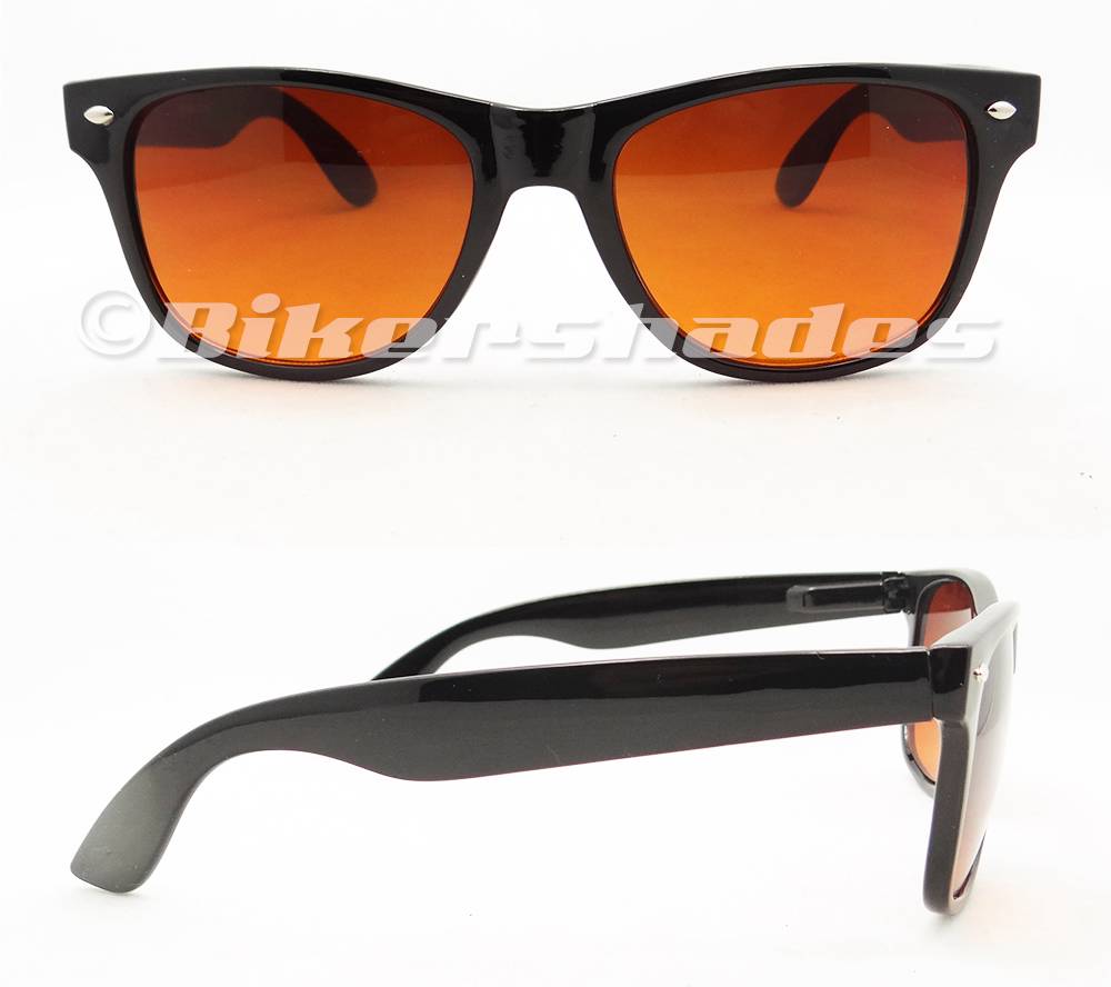 Wayfarer Sunglasses High Definition HD Vision Copper Blue Blocker Lens