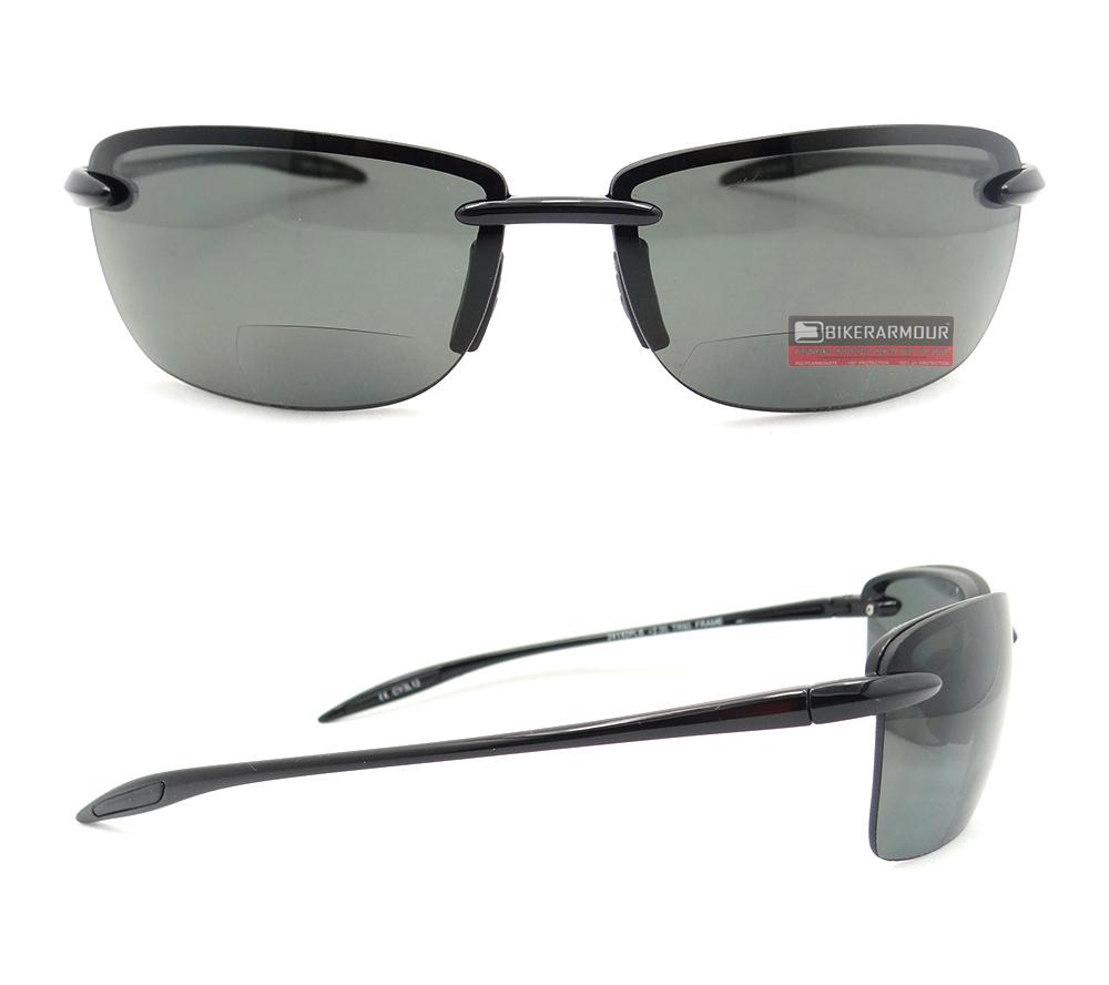 Polarized Bifocal Sunglasses Smoke Brown Rimless Anti ...
