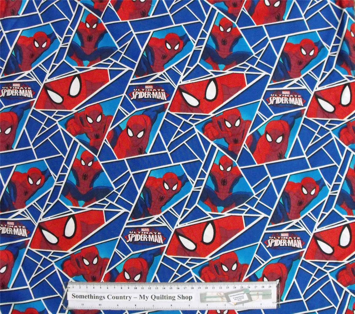 Patchwork Quilting Fabric Spiderman Ultimate Hero Material Cotton