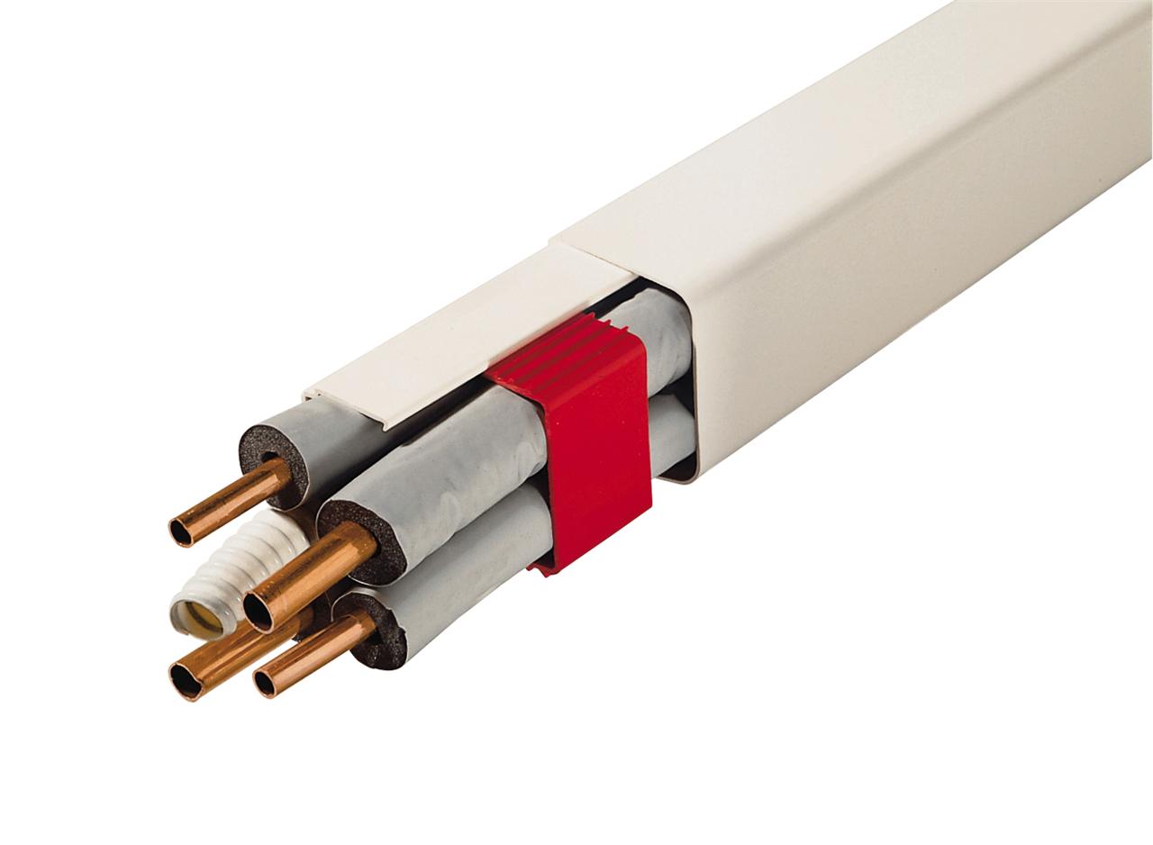 Mini Split Lines Set Cover Kit, White, paintable, cover up to 6.5 feet