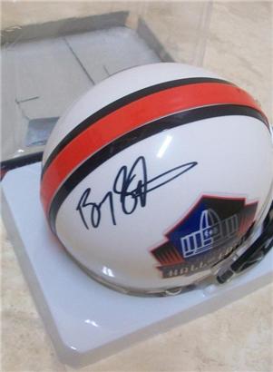 Barry Sanders Autographed Hall of Fame Mini Helmet COA