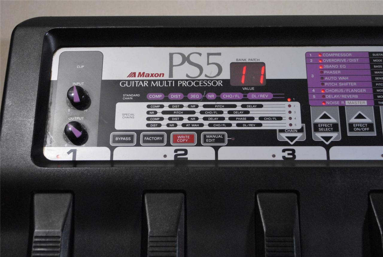 MAXON PS5 Guitar Multi Processor made in Japan Effects Pedal