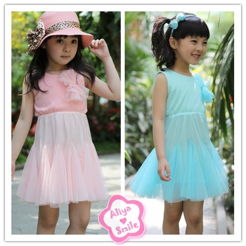 NWT-Girls-Tulle-Veil-Dress-Easter-Spring-Summer-Dress-2-Color-SZ-2T-3T-4T-5T