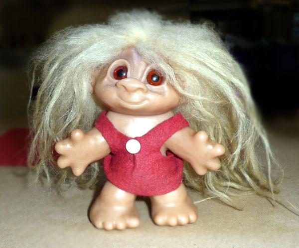 Vintage T H Dam Euro Troll 1968 With Rare Long Hair On Popscreen