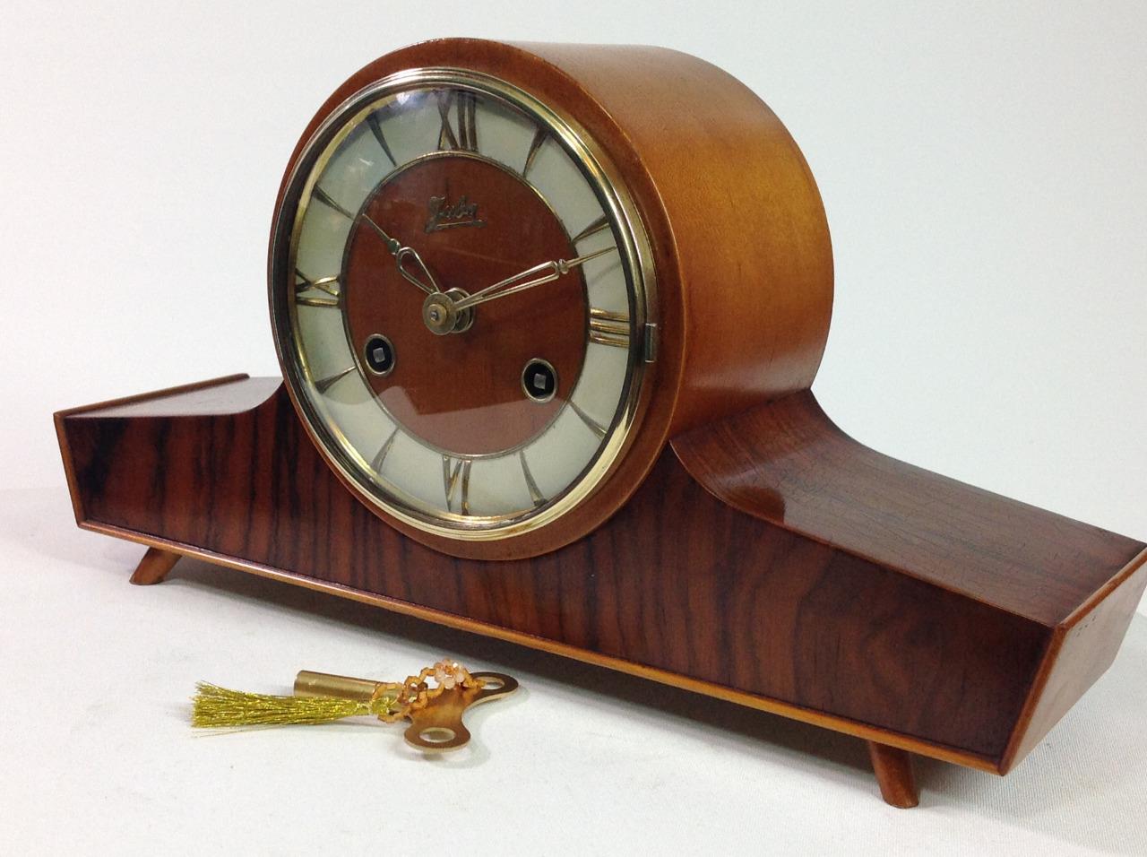 Perfect Genuine German Art Deco Schatz Striking 8 days mantel clock eBay