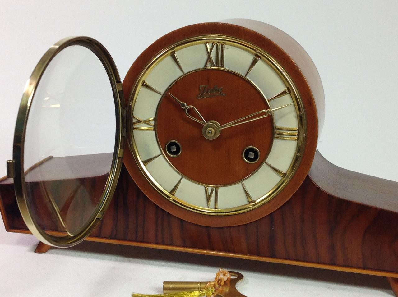 Perfect Genuine German Art Deco Schatz Striking 8 days mantel clock eBay