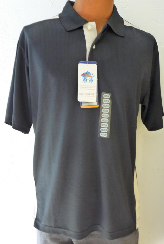 NEW MENS PGA TOUR GOLF POLO SHIRT TOUR DRY! Many Sizes and Colors! 40