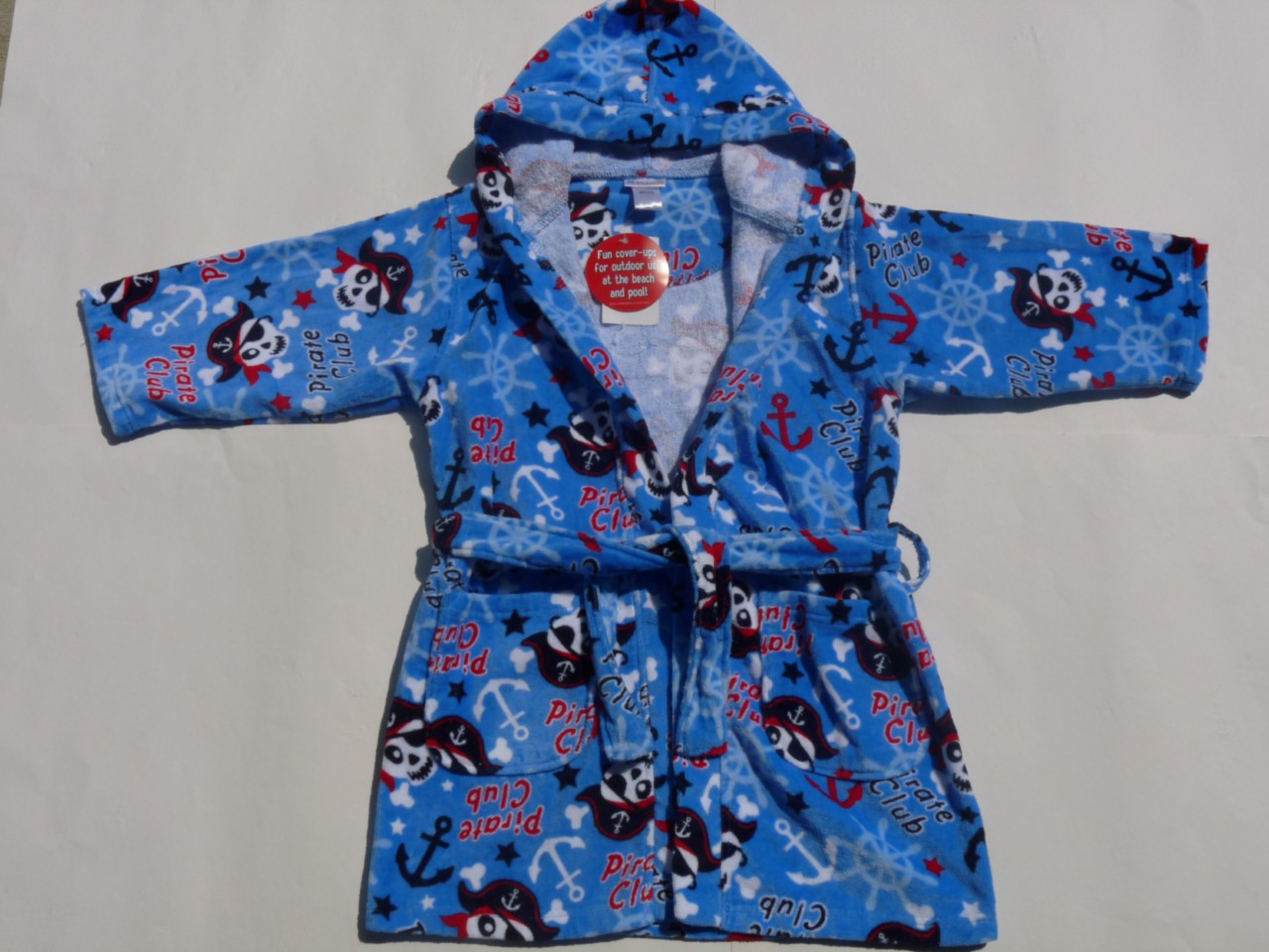 NEW ST. EVE Boys Swim CoverUp Bathrobe Terry Towel Pirate Club Robe