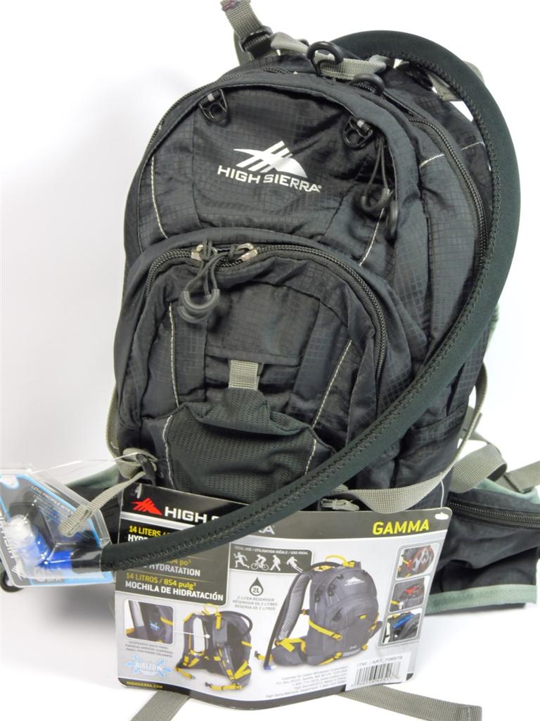 NEW HIGH SIERRA GAMMA 14L (2L RESERVOIR) HYDRATION PACK BACK PACK