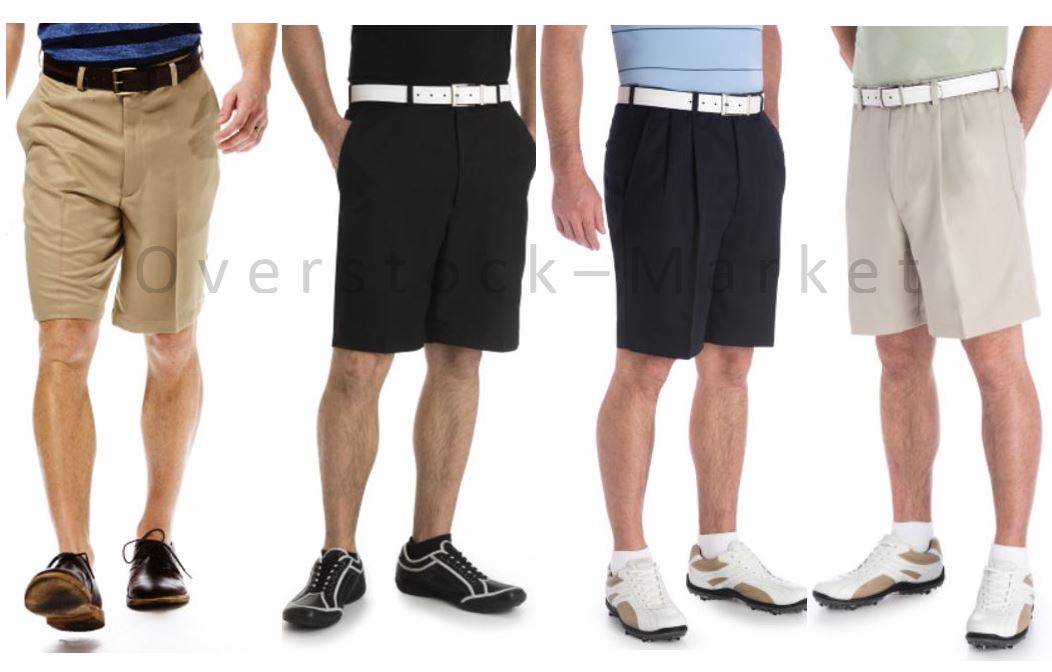 NEW MEN'S HAGGAR COOL 18 NO IRON FLEX WAIST GOLF SHORTS! VARIETY STYLE