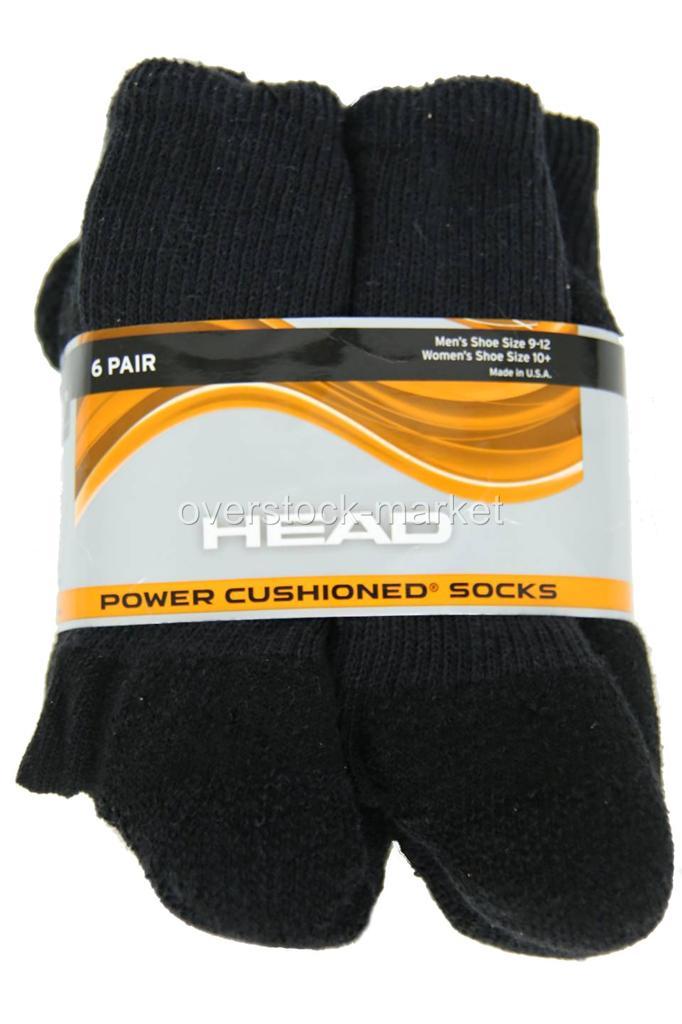 NEW HEAD POWER CUSHIONED ACRYLIC MOISTURE MGMT COTTON BLEND SOCKS 6