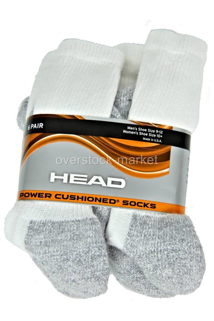 NEW HEAD POWER CUSHIONED ACRYLIC MOISTURE MGMT COTTON BLEND SOCKS 6