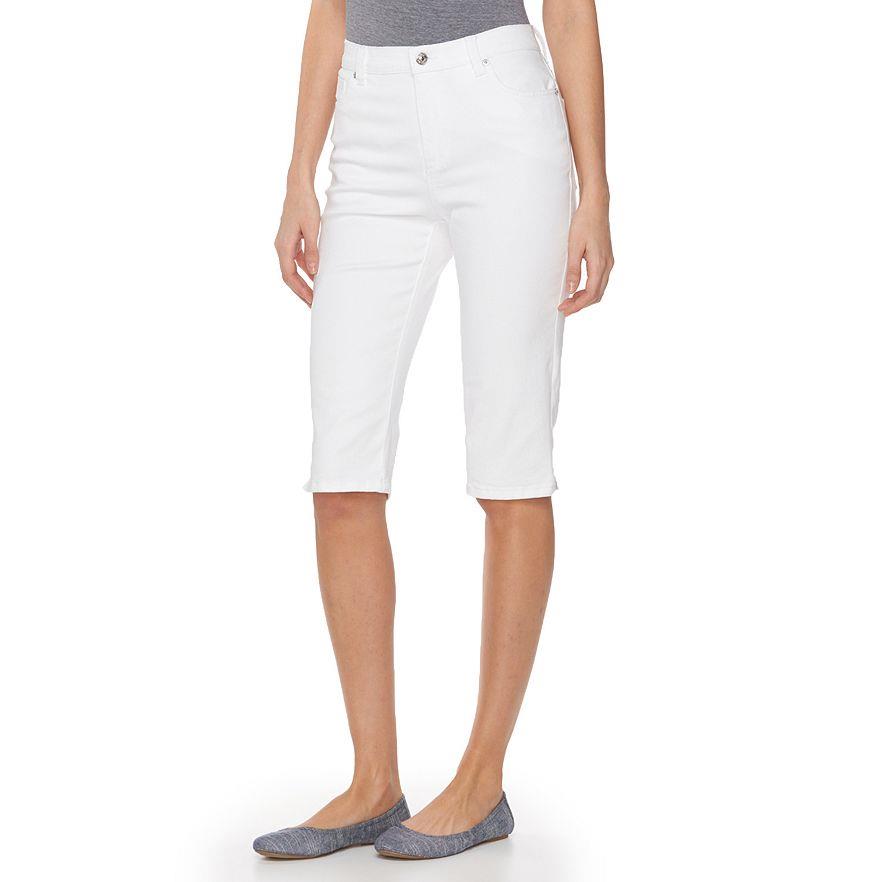 NEW WOMENS GLORIA VANDERBILT AMANDA SKIMMER CAPRI PANT SLIMMING EFFECT