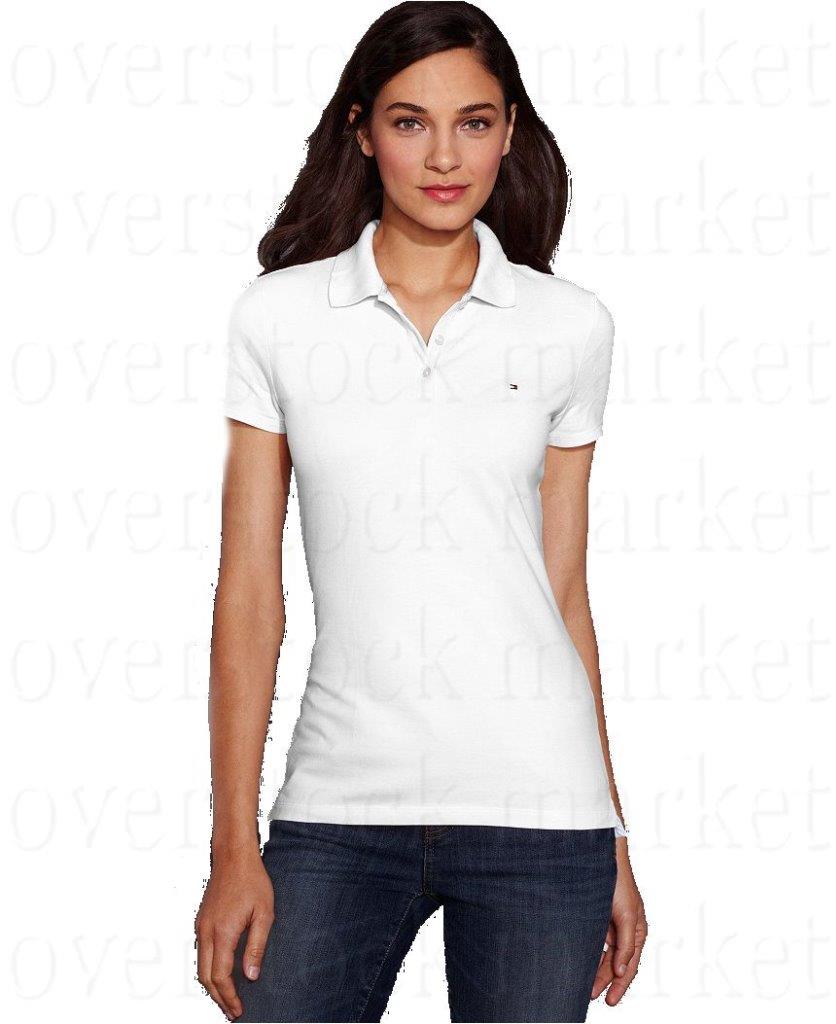 NEW WOMENS TOMMY HILFIGER CLASSIC FIT POLO SHIRT! 3 BUTTON PLACKET