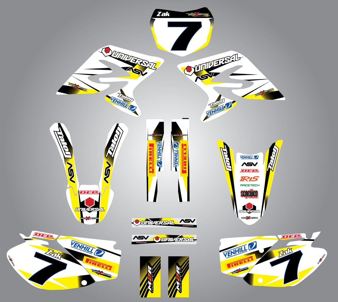 Details About Full Custom Graphic Kit Storm Suzuki Rmz 250 2010 2012